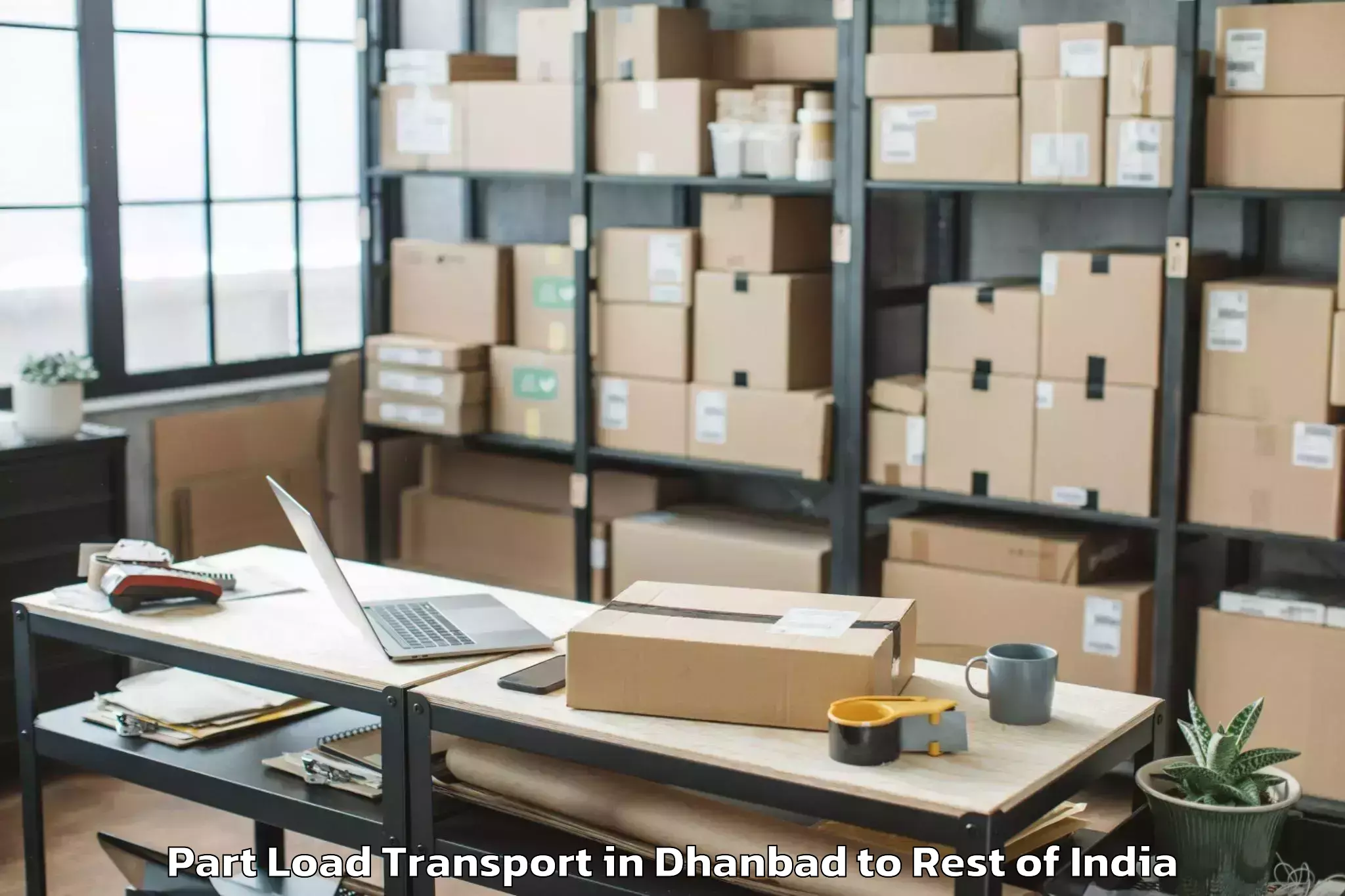 Book Dhanbad to Kokernag Part Load Transport Online